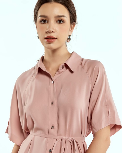 SIXDO Woven Flared Dress for Women